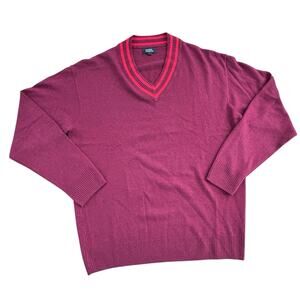 Galeries Lafayette Men’s Size L Wool Hemp V-Neck Pullover Sweater Unisex Paris